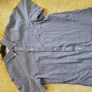 Saddlebred Men's short sleeve button up blue shirt